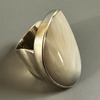 Saddle Rings, Mother of Pearl in Sterling