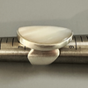 Saddle Rings, Mother of Pearl in Sterling