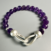 Bracelets,  Amethyst Beads in Sterling